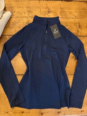 Women's Navy Quarter-Zip Performance Top